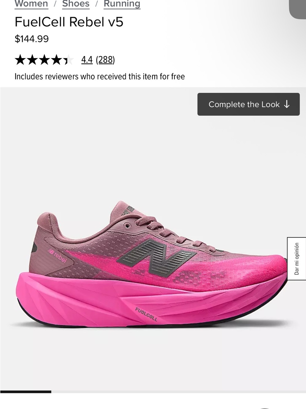 New Balance FuelCell Rebel v5 Pink Running Shoes